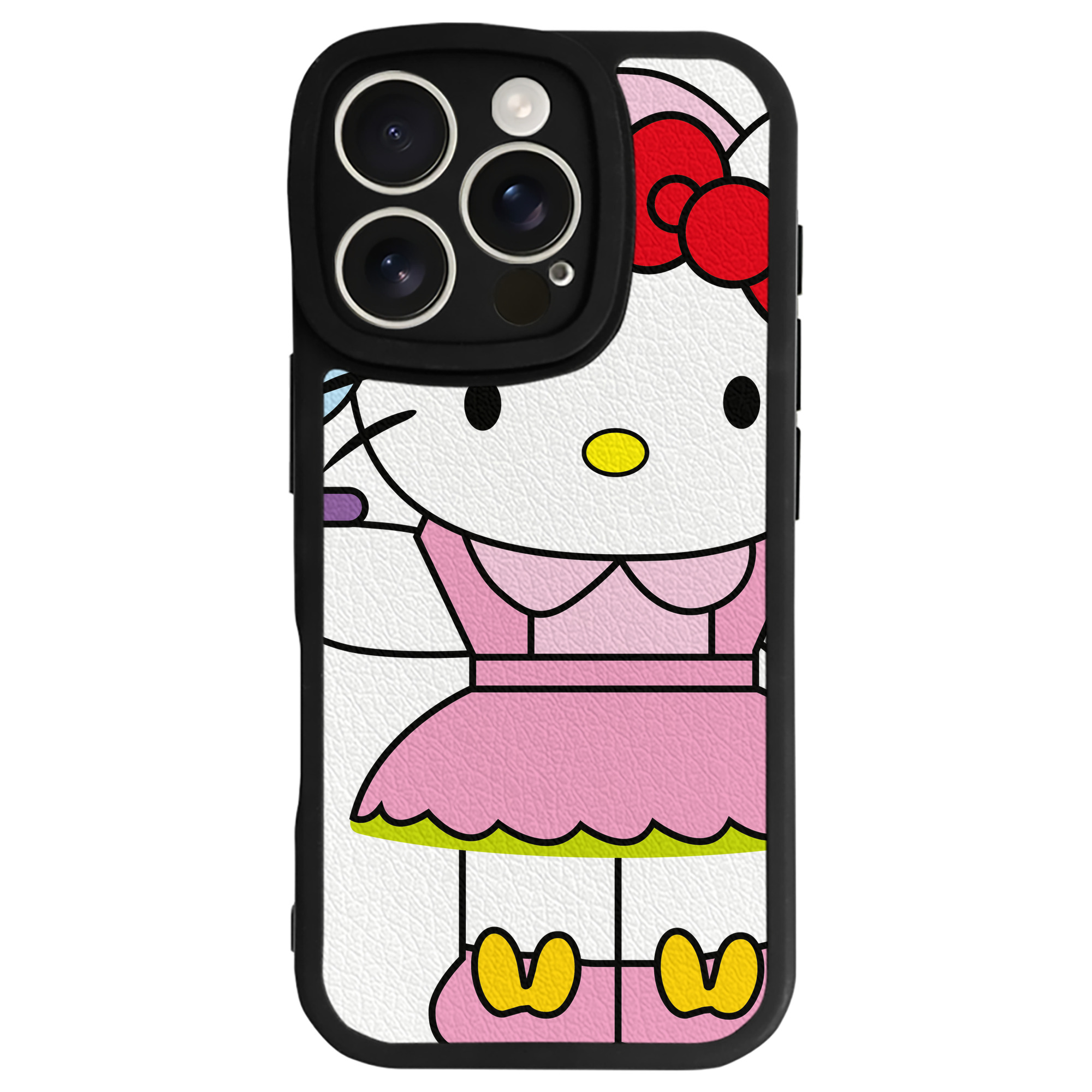 （画像用） Hello Kitty ハローキティ 【iPhone 16シリーズ対応】シリコンスマホケース（レザー調） 材質：シリコン